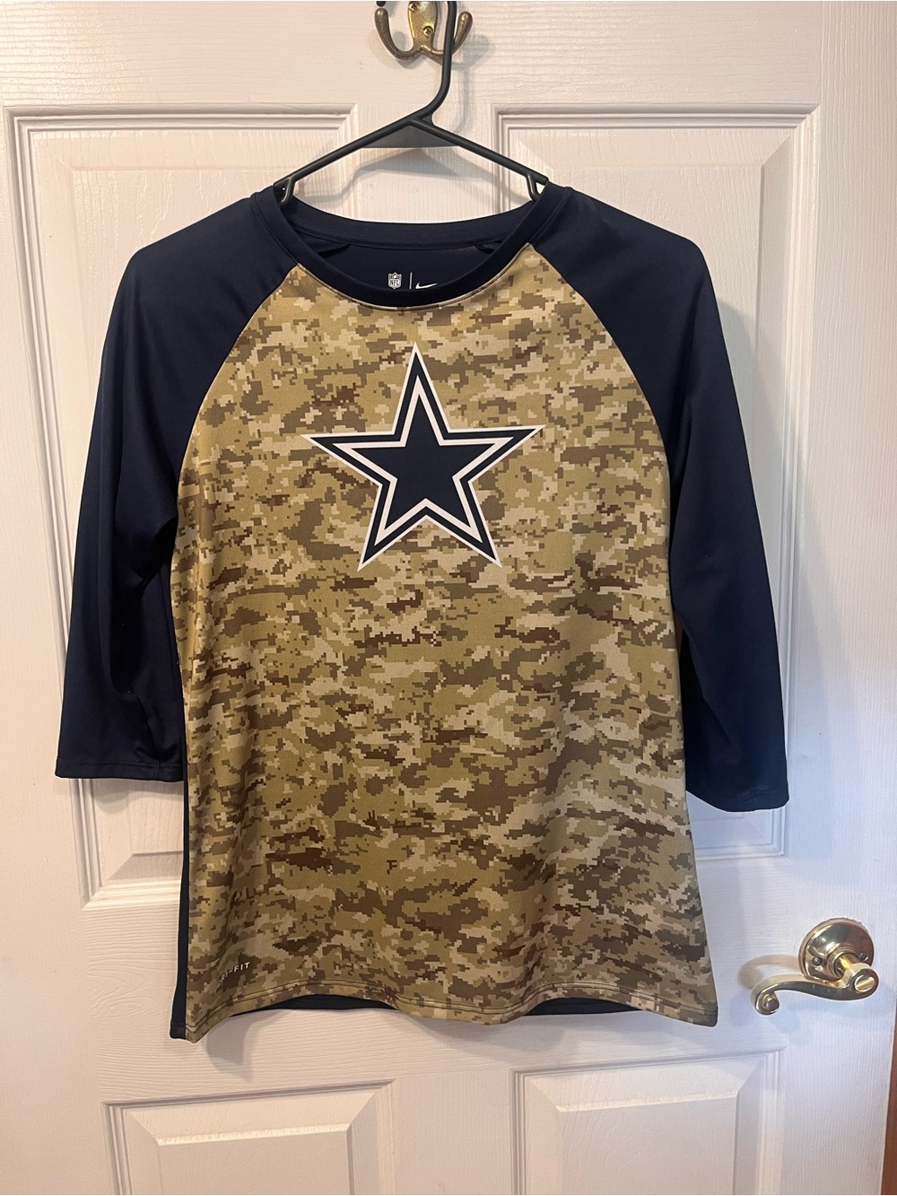 NFL Kids Camo Raglan Shirt - Navy/Olive
